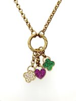 گردنبند ونکلیف نگین دار رنگی - Image 2