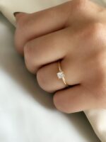 انگشتر تک نگین مربع - Image 2